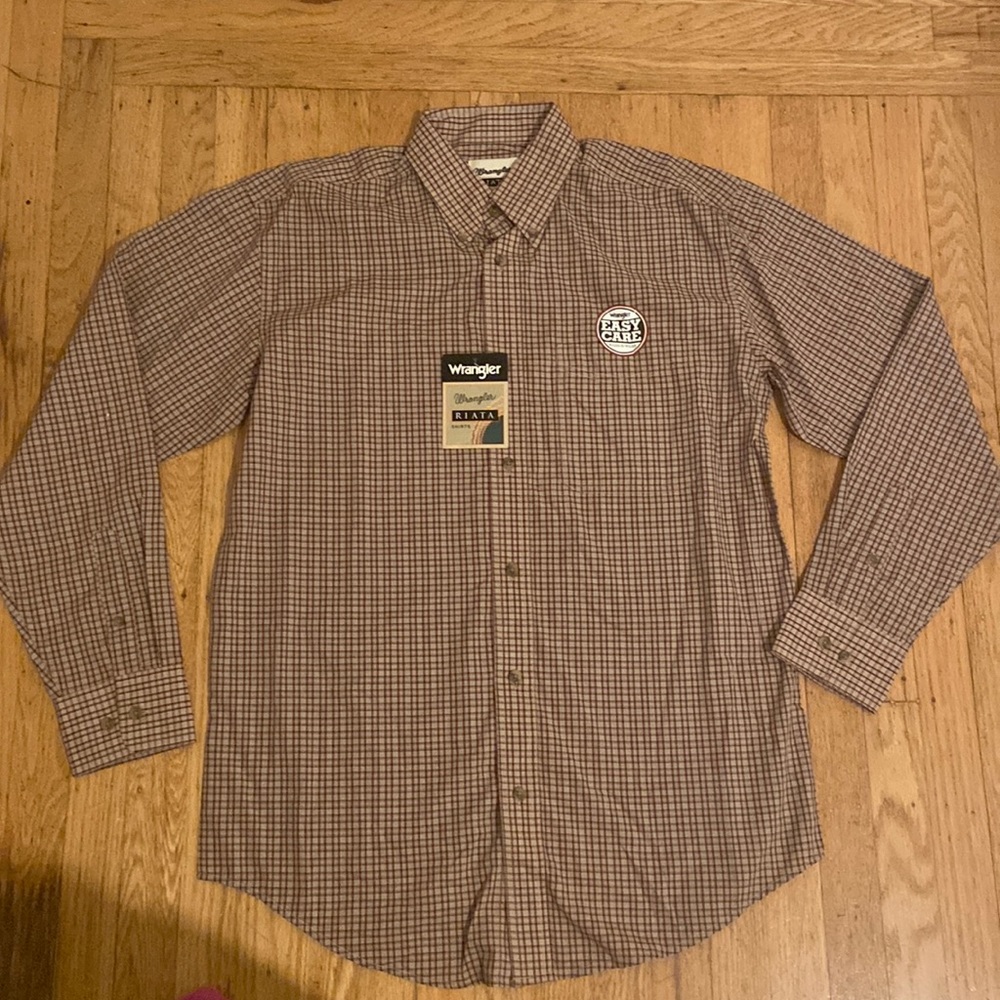 Wrangler Riata Button Down Work Shirt- Size Medium